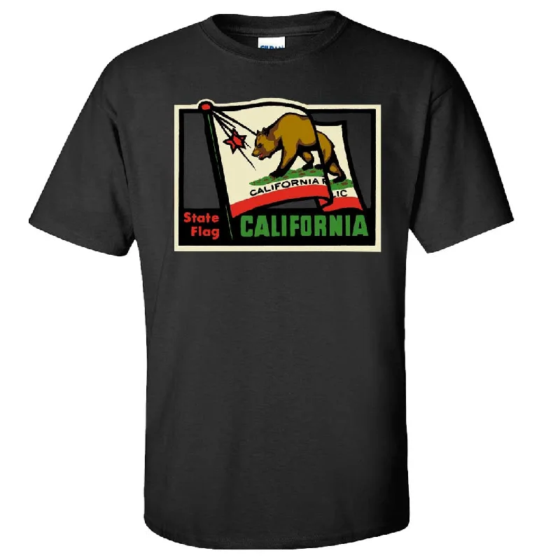 Long Sleeve Women T Shirt for Cooler WeatherCalifornia Vintage State Flag Asst Colors T-shirt/tee Long Sleeve Women T Shirt for Cooler WeatherCalifornia Vintage State Flag Asst Colors T-shirt/tee
