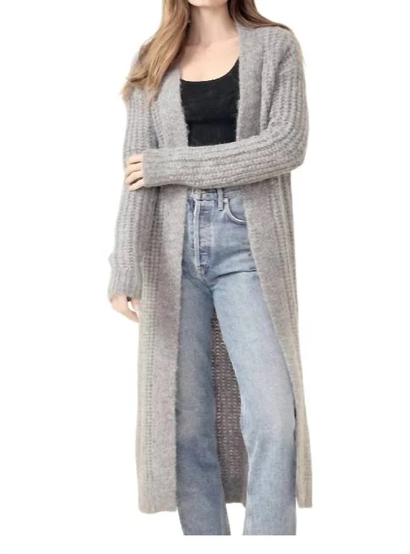 Plus Size Women's Zip - Up Fleece - Lined Sweater in Black for Extra Warmth in Cold WeatherChandler Duster In Grey Plus Size Women's Zip - Up Fleece - Lined Sweater in Black for Extra Warmth in Cold WeatherChandler Duster In Grey