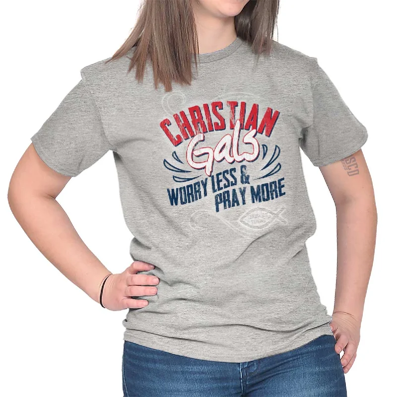 Crop Top Women T Shirt to Pair with High - Waisted BottomsChristian Gals T Shirt