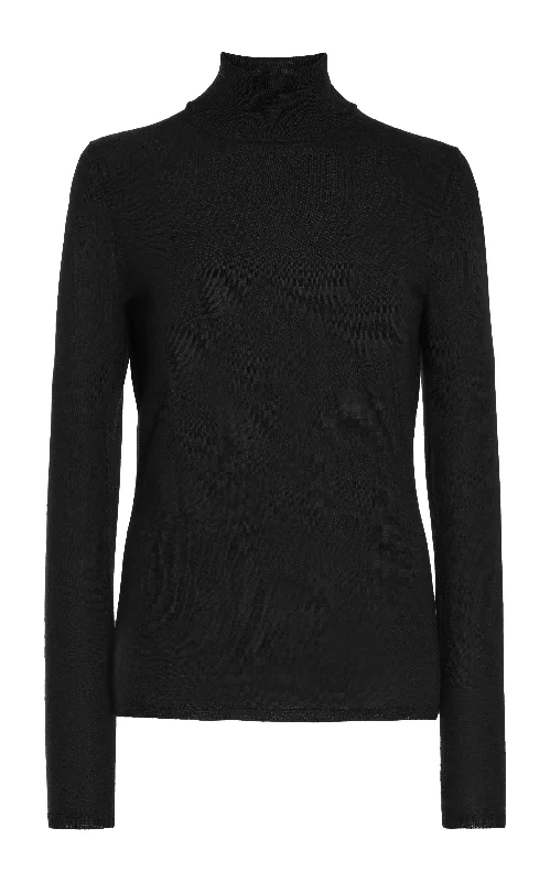 Women's Cable - Knit Sweater Dress in Brown for a Stylish and Comfortable One - Piece OptionCosta Knit Turtleneck in Black Cashmere Silk Women's Cable - Knit Sweater Dress in Brown for a Stylish and Comfortable One - Piece OptionCosta Knit Turtleneck in Black Cashmere Silk