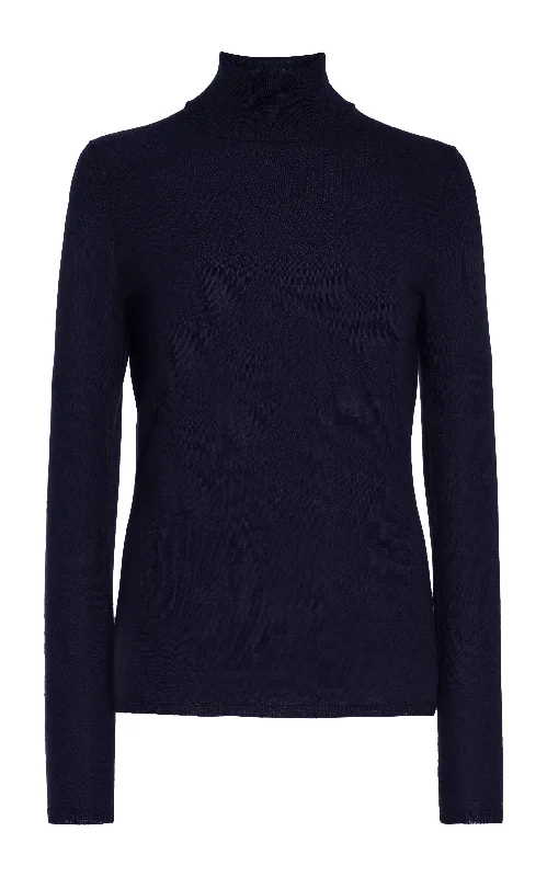 Plus Size Women's Pocket - Detail Sweater in Olive Green for a Practical and Fashionable PieceCosta Knit Turtleneck in Dark Navy Cashmere Silk Plus Size Women's Pocket - Detail Sweater in Olive Green for a Practical and Fashionable PieceCosta Knit Turtleneck in Dark Navy Cashmere Silk
