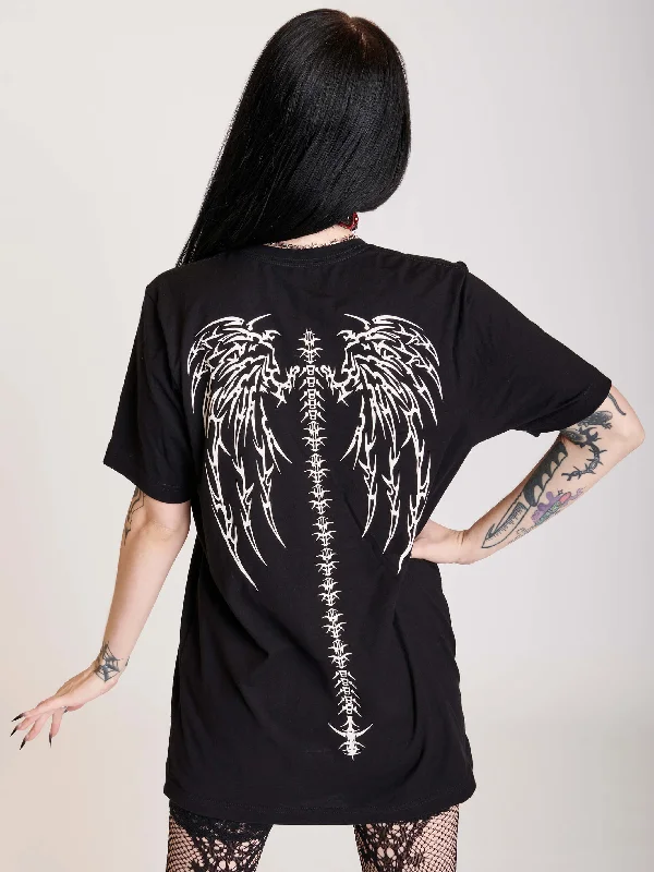 Floral Print Women T Shirt for a Feminine TouchCyber Angel T-shirt