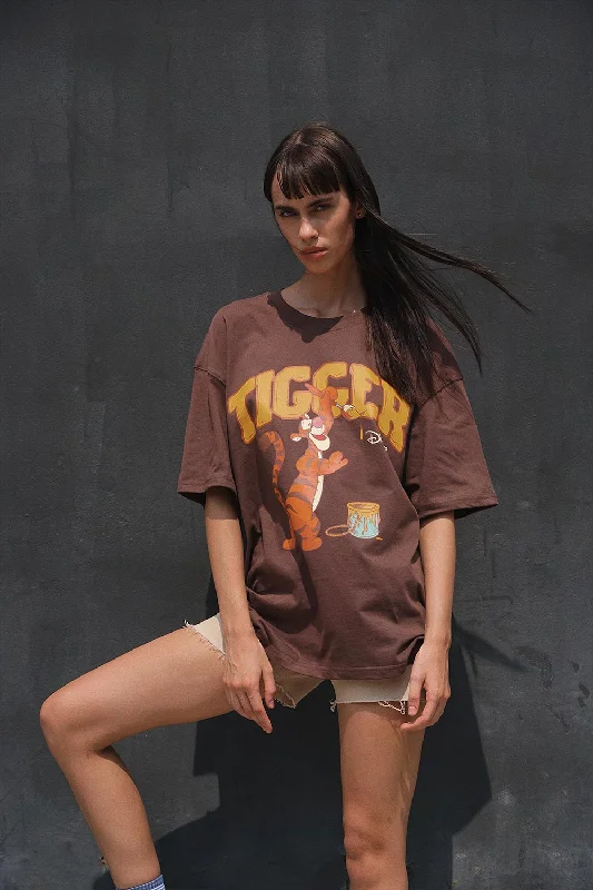 Crew Neck Women T Shirt with a Timeless DesignDisney Tigger Oversized T-Shirt