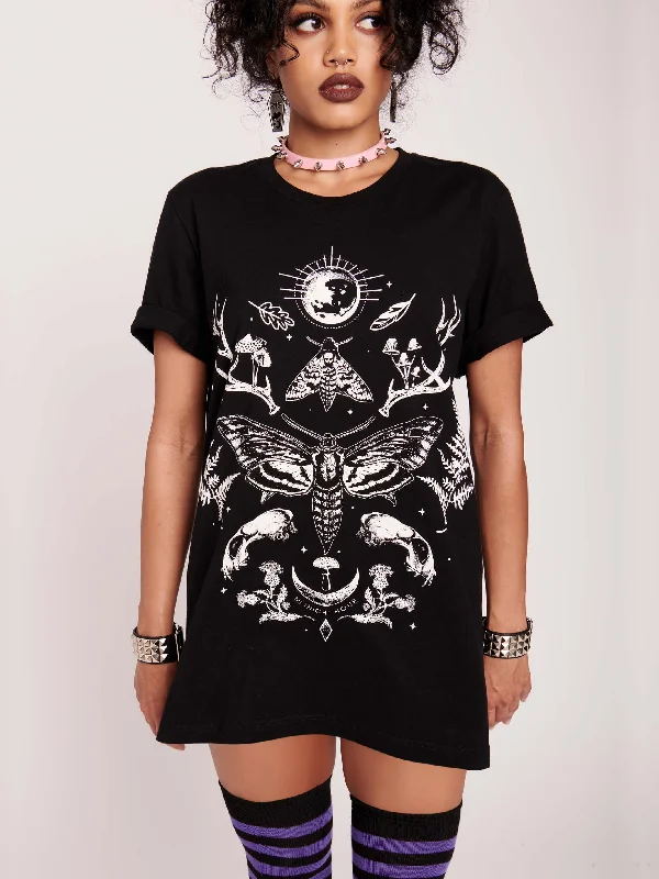Striped Women T Shirt in a Classic PatternForest Witch Tshirt