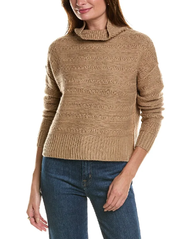 Plus Size Women's Off - Shoulder Ruffled Hem Sweater in Pink for a Feminine and Flirty LookForte Cashmere Crop Textured Mock Neck Wool & Cashmere-Blend Sweater Plus Size Women's Off - Shoulder Ruffled Hem Sweater in Pink for a Feminine and Flirty LookForte Cashmere Crop Textured Mock Neck Wool & Cashmere-Blend Sweater