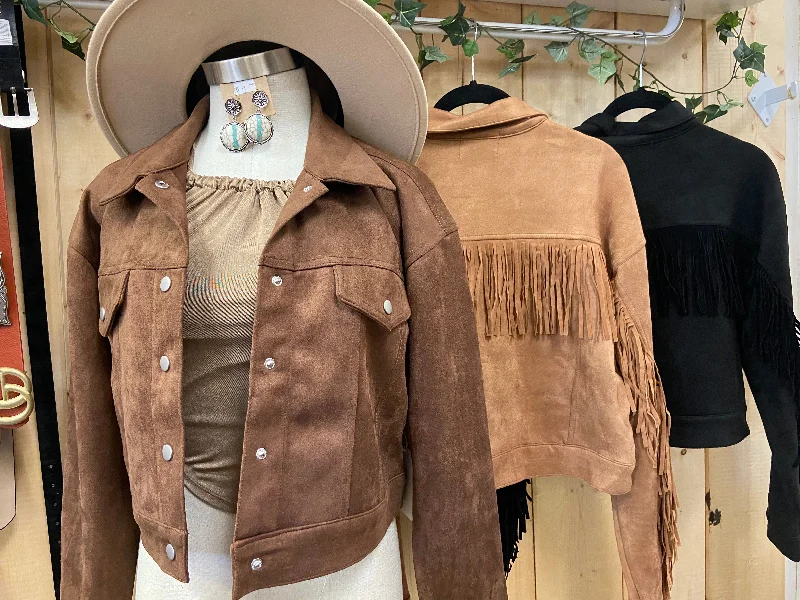 Plus Size Women's Fringe - Trimmed Sweater in Beige for a Boho - Inspired StyleFringe Jacket Plus Size Women's Fringe - Trimmed Sweater in Beige for a Boho - Inspired StyleFringe Jacket