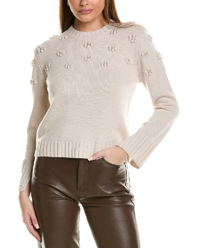Women's Turtleneck Cashmere - Blend Sweater in Charcoal for a Sophisticated Winter EnsembleHannah Rose Pearl Bobble Cluster Wool & Cashmere-Blend Sweater Women's Turtleneck Cashmere - Blend Sweater in Charcoal for a Sophisticated Winter EnsembleHannah Rose Pearl Bobble Cluster Wool & Cashmere-Blend Sweater