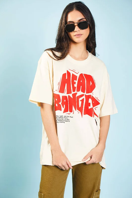 Sheer Women T Shirt for a Stylish and Alluring LookHead Banger Oversized T-Shirt
