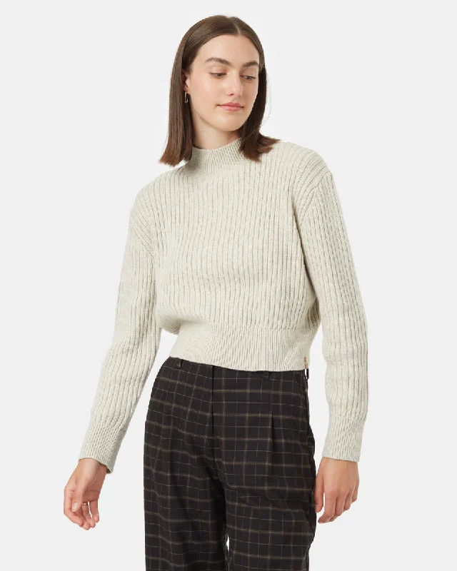 Plus Size Women's Zip - Up Fleece - Lined Sweater in Black for Extra Warmth in Cold WeatherHighline Rib Cropped Mock Neck Plus Size Women's Zip - Up Fleece - Lined Sweater in Black for Extra Warmth in Cold WeatherHighline Rib Cropped Mock Neck
