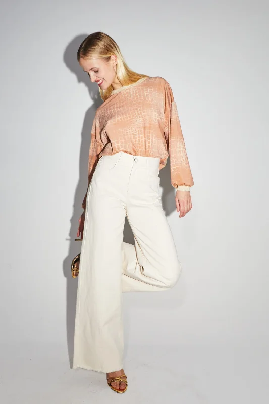 Women's Longline Boyfriend - Style Sweater in Gray for a Relaxed and Casual OutfitImprevu Cream Natural Swiggy Palazzo Jeans Women's Longline Boyfriend - Style Sweater in Gray for a Relaxed and Casual OutfitImprevu Cream Natural Swiggy Palazzo Jeans