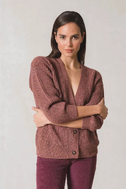 v neck women cardigan to elongate the necklineIndi & Cold 3 Button Cardigan