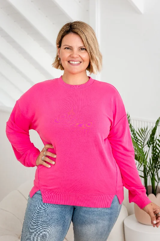 Plus Size Women's Fringe - Trimmed Sweater in Beige for a Boho - Inspired StyleJenny Lounge Modal Blend Sweater in Magenta Plus Size Women's Fringe - Trimmed Sweater in Beige for a Boho - Inspired StyleJenny Lounge Modal Blend Sweater in Magenta