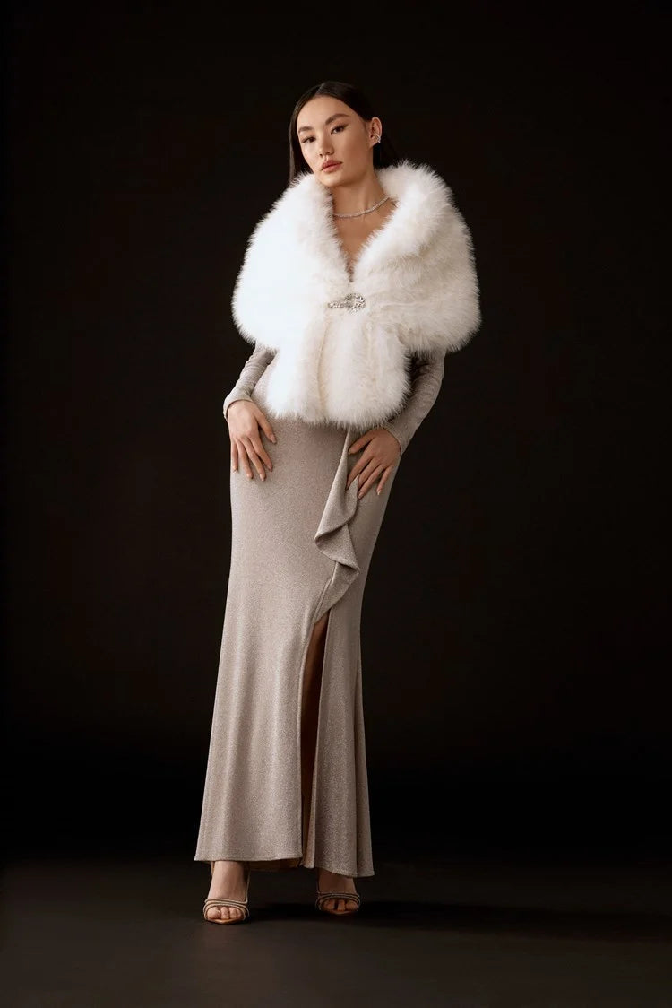 Plus Size Women's V - Neck Long - Sleeve Ribbed Cotton Sweater in Navy for a Classic StyleJoseph Ribkoff Vanilla Faux Fur Cape Plus Size Women's V - Neck Long - Sleeve Ribbed Cotton Sweater in Navy for a Classic StyleJoseph Ribkoff Vanilla Faux Fur Cape