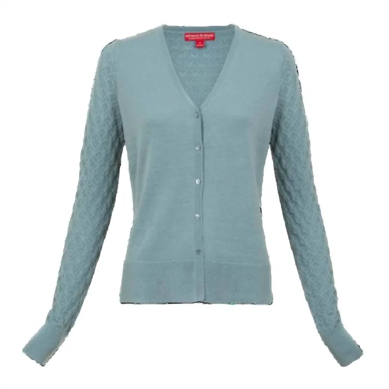 Plus Size Women's Pocket - Detail Sweater in Olive Green for a Practical and Fashionable PieceKatrin Cardigan In Moss
