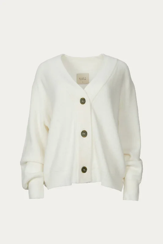 boyfriend style women cardigan for a relaxed fitLang Cardigan In Ivory