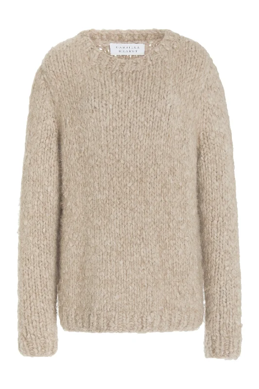 Plus Size Women's Embroidered Floral Patterned Sweater in White for a Spring - Inspired LookLawrence Knit Sweater in Oatmeal Welfat Cashmere Plus Size Women's Embroidered Floral Patterned Sweater in White for a Spring - Inspired LookLawrence Knit Sweater in Oatmeal Welfat Cashmere