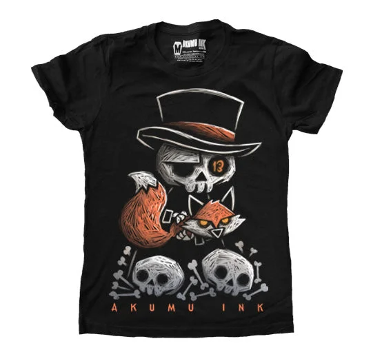 Long Sleeve Women T Shirt for Cooler WeatherLucky Mr. Fox Women Tshirt