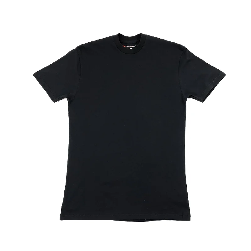 Organic Cotton Women T Shirt for Eco - Conscious WearersMarathon Shoulder T-Shirt (Ultra Fitted) - Black/Black