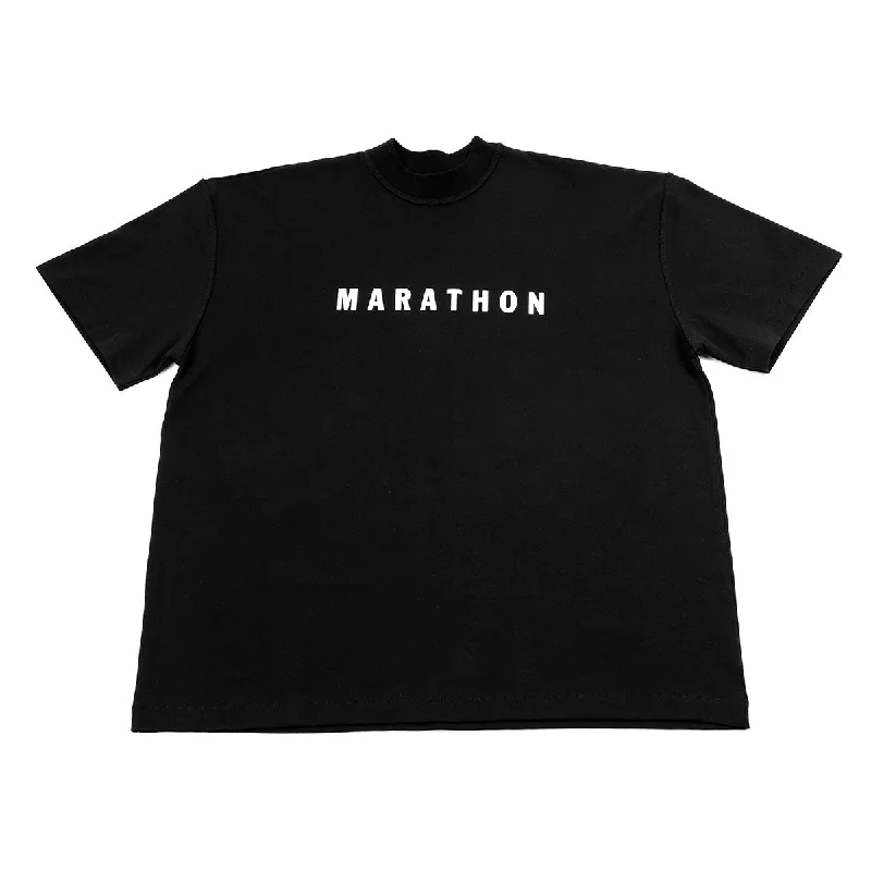 Long Sleeve Women T Shirt for Cooler WeatherMarathon Hero T-Shirt (Ultra Oversized) - Black/White Long Sleeve Women T Shirt for Cooler WeatherMarathon Hero T-Shirt (Ultra Oversized) - Black/White