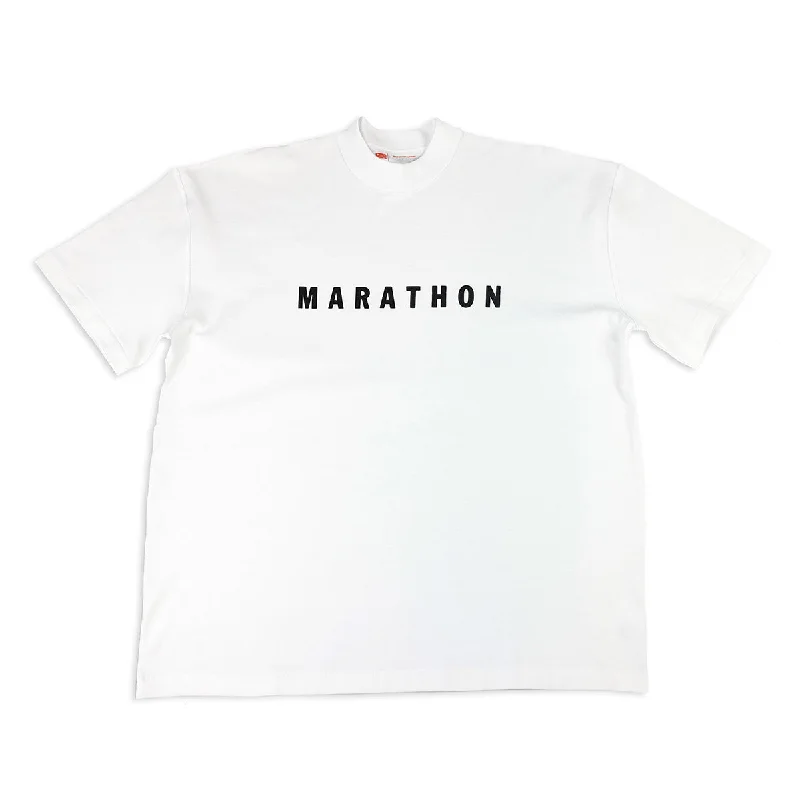 Sleeveless Women T Shirt for Summer ComfortMarathon Hero T-Shirt (Ultra Oversized) - White/Black Sleeveless Women T Shirt for Summer ComfortMarathon Hero T-Shirt (Ultra Oversized) - White/Black