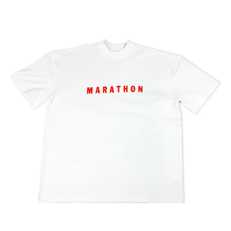 Tie - Dye Women T Shirt with a Bohemian VibeMarathon Hero T-Shirt (Ultra Oversized) - White/Red Tie - Dye Women T Shirt with a Bohemian VibeMarathon Hero T-Shirt (Ultra Oversized) - White/Red