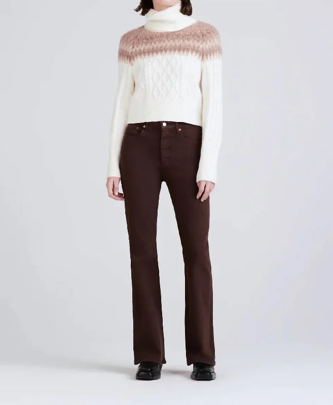 Plus Size Women's V - Neck Long - Sleeve Ribbed Cotton Sweater in Navy for a Classic StyleMarcella Cable Knit And Fair Isle Turtleneck Sweater In Ivory Plus Size Women's V - Neck Long - Sleeve Ribbed Cotton Sweater in Navy for a Classic StyleMarcella Cable Knit And Fair Isle Turtleneck Sweater In Ivory