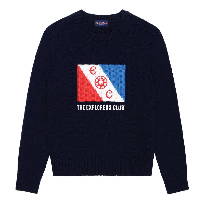 Plus Size Women's Pocket - Detail Sweater in Olive Green for a Practical and Fashionable PieceMen's Cotton Explorers Club Flag Sweater Navy Plus Size Women's Pocket - Detail Sweater in Olive Green for a Practical and Fashionable PieceMen's Cotton Explorers Club Flag Sweater Navy