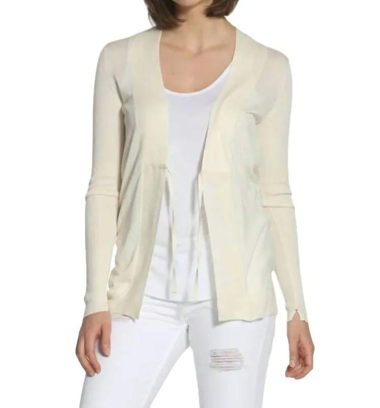 oversized women cardigan for a trendy and cozy lookMixed Yarn Cardigan In White