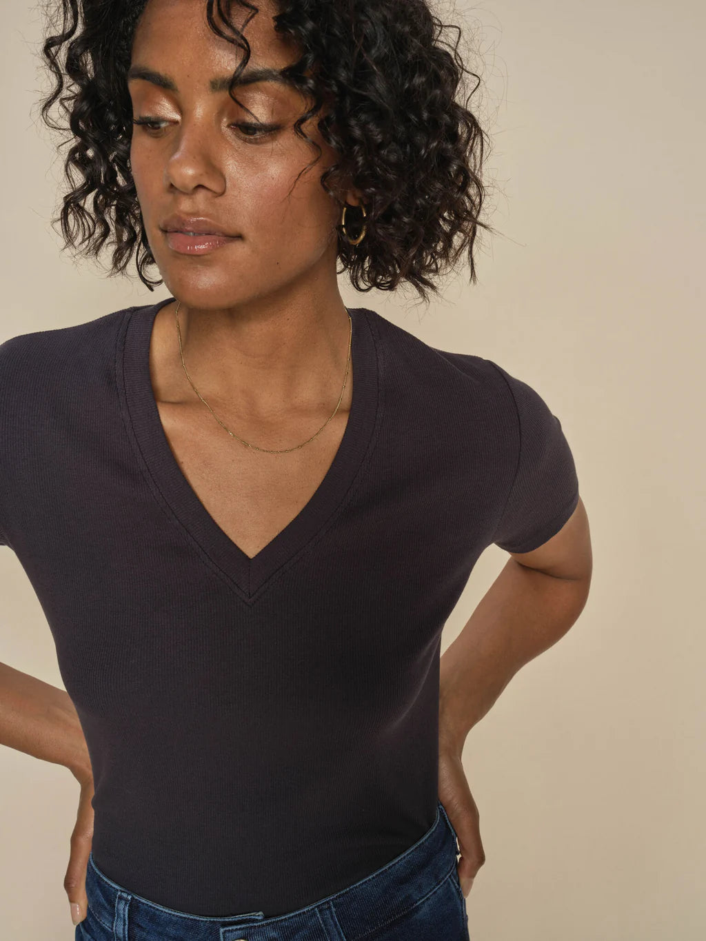Plus Size Women's Button - Down Sweater in Mustard Yellow for a Pop of ColorMos Mosh Salute Navy Nicole V-SS Rib Tee Plus Size Women's Button - Down Sweater in Mustard Yellow for a Pop of ColorMos Mosh Salute Navy Nicole V-SS Rib Tee