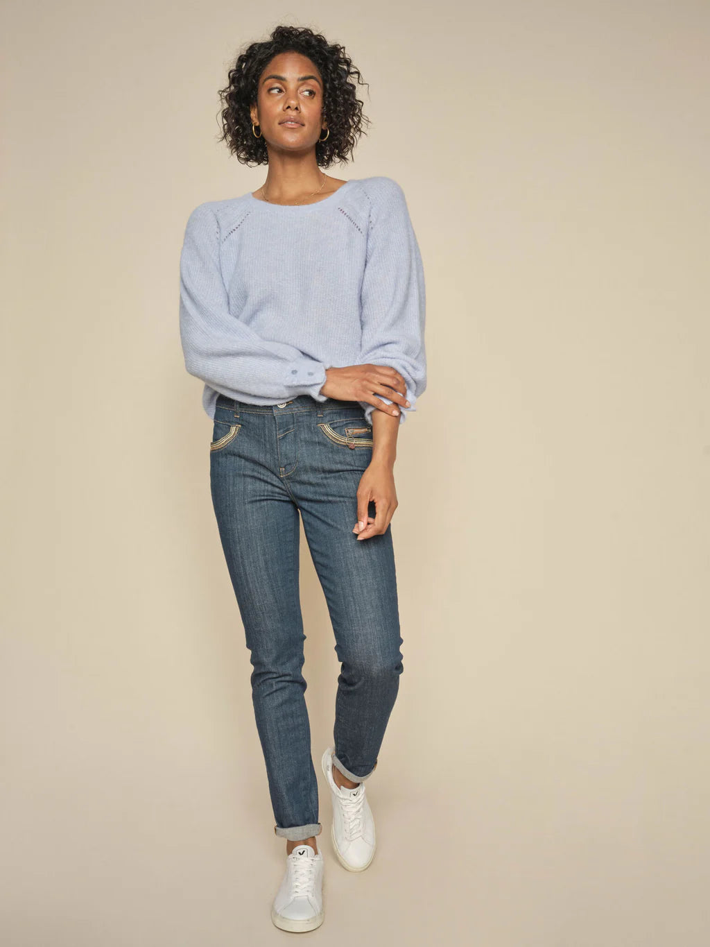 Women's Sequined Trimmed Sweater in Gold for a Glamorous Party LookMos Mosh Blue Regular Naomi Cedros Jeans Women's Sequined Trimmed Sweater in Gold for a Glamorous Party LookMos Mosh Blue Regular Naomi Cedros Jeans