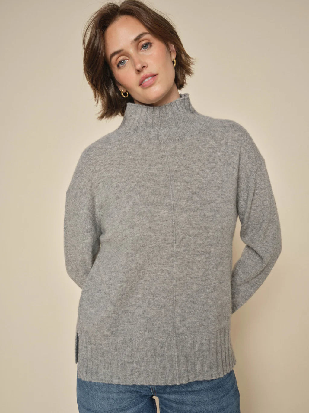 Plus Size Women's Open - Front Cardigan Sweater in Burgundy with Buttons for a Stylish LayerMos Mosh Sharkskin Aima Cashmere Knitted Jumper Plus Size Women's Open - Front Cardigan Sweater in Burgundy with Buttons for a Stylish LayerMos Mosh Sharkskin Aima Cashmere Knitted Jumper