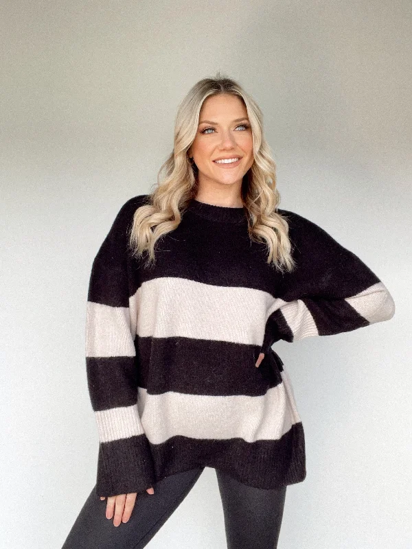 Plus Size Women's Button - Down Sweater in Mustard Yellow for a Pop of ColorOversized Striped Knit Sweater Plus Size Women's Button - Down Sweater in Mustard Yellow for a Pop of ColorOversized Striped Knit Sweater