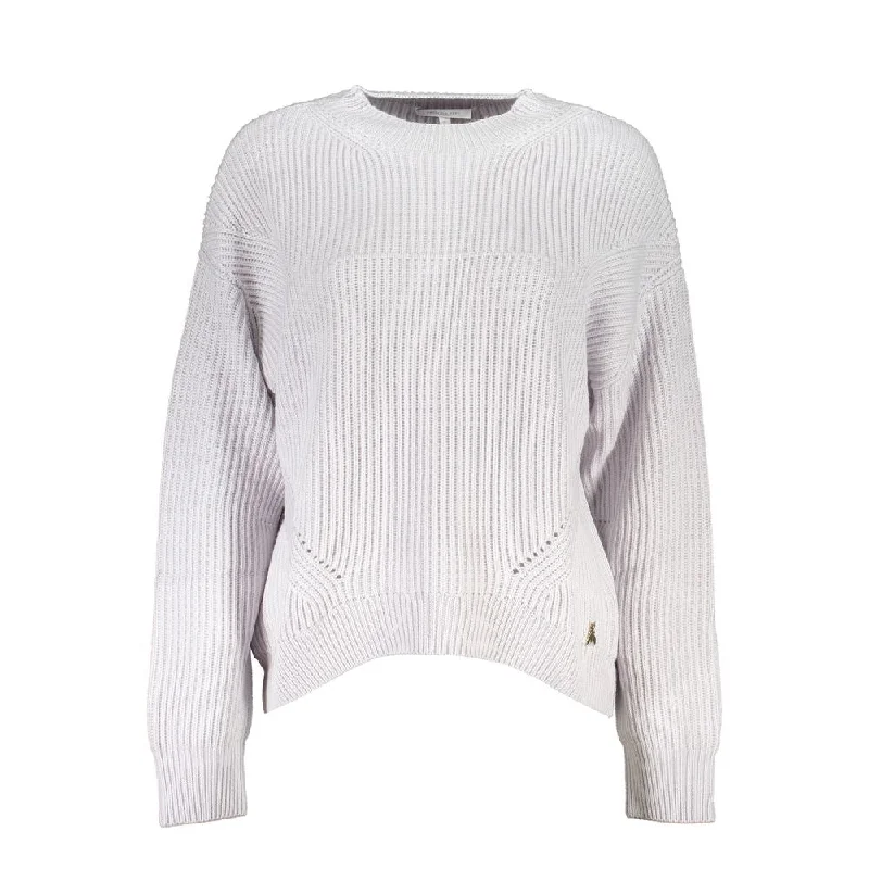 Plus Size Women's Long Sleeve Cable Knit Sweater DressesPatrizia Pepe Elegant Turtleneck Sweater with Contrast Women's Detail