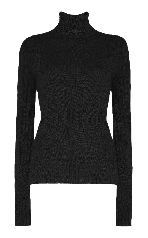 Women's Longline Boyfriend - Style Sweater in Gray for a Relaxed and Casual OutfitPeppe Knit Turtleneck in Black Cashmere Silk Women's Longline Boyfriend - Style Sweater in Gray for a Relaxed and Casual OutfitPeppe Knit Turtleneck in Black Cashmere Silk