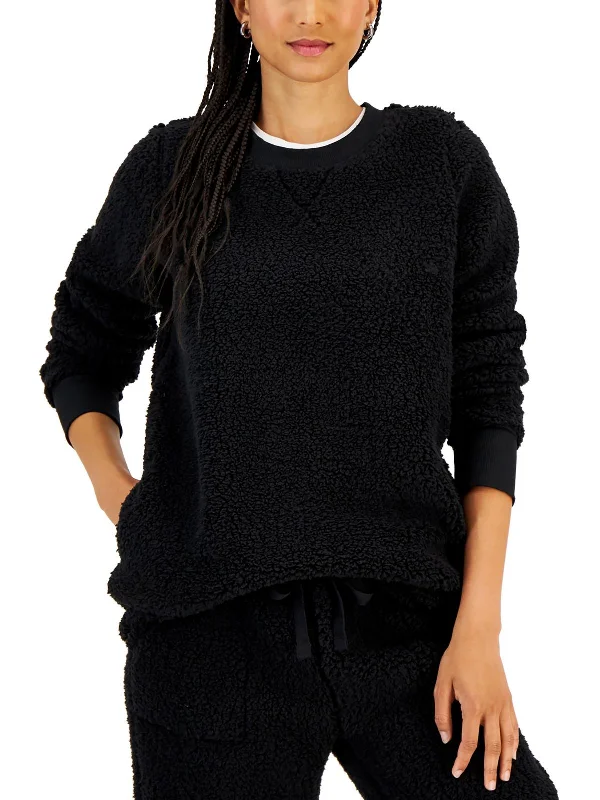 Women's Longline Boyfriend - Style Sweater in Gray for a Relaxed and Casual OutfitPetites Womens Sherpa Pullover Tunic Top Women's Longline Boyfriend - Style Sweater in Gray for a Relaxed and Casual OutfitPetites Womens Sherpa Pullover Tunic Top