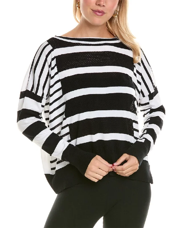 Plus Size Women's Embroidered Floral Patterned Sweater in White for a Spring - Inspired LookPLANET Stripe Sweater Plus Size Women's Embroidered Floral Patterned Sweater in White for a Spring - Inspired LookPLANET Stripe Sweater