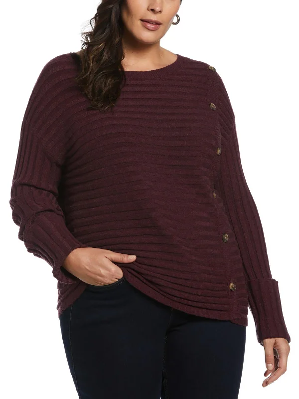 Plus Size Women's Button - Down Sweater in Mustard Yellow for a Pop of ColorPlus Womens Button Crewneck Pullover Sweater Plus Size Women's Button - Down Sweater in Mustard Yellow for a Pop of ColorPlus Womens Button Crewneck Pullover Sweater
