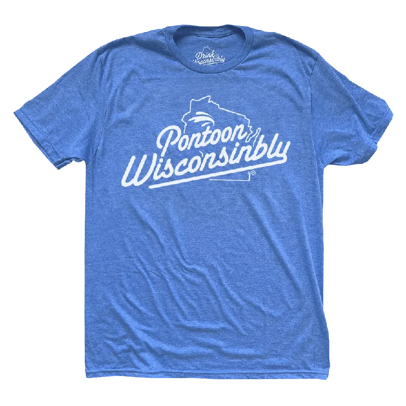 Distressed Women T Shirt with a Laid - Back AestheticPontoon Wisconsinbly T-Shirt