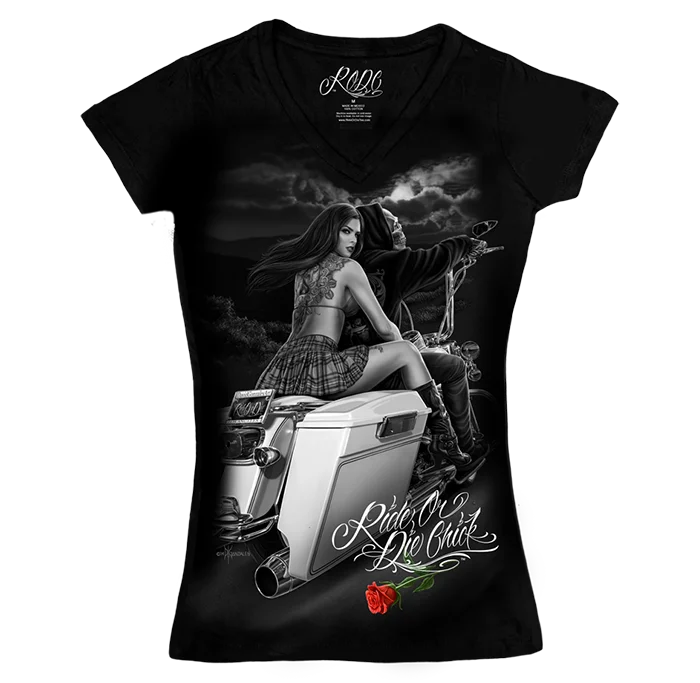 Graphic Print Women T Shirt for a Trendy StatementRODC - Dead End V-Neck