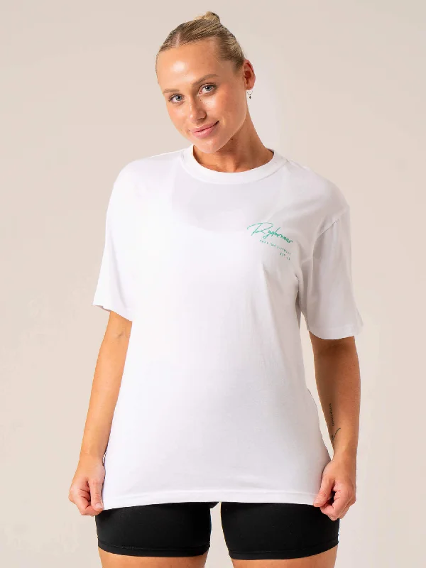 Long Sleeve Women T Shirt for Cooler WeatherSignature T-Shirt - White