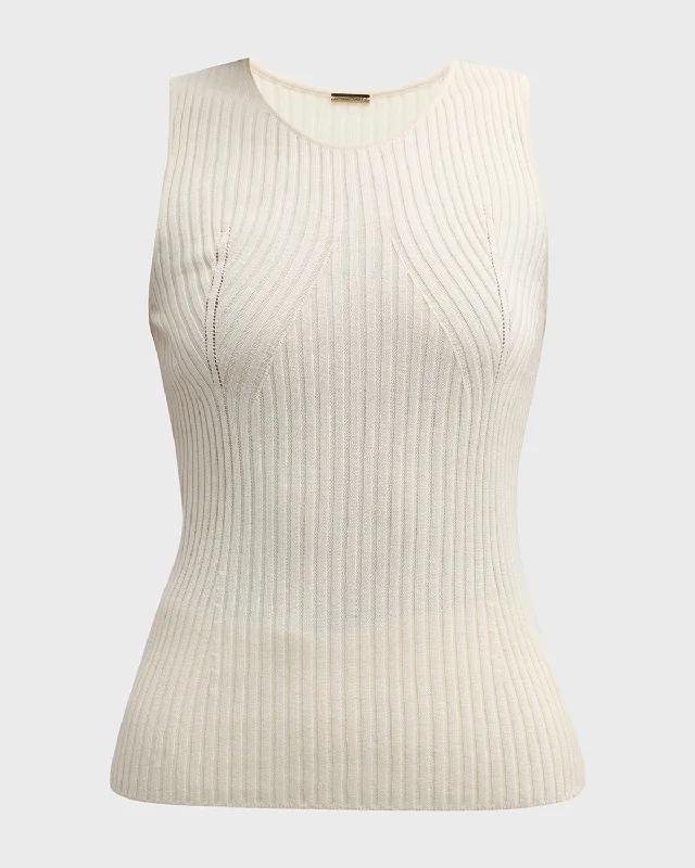 Plus Size Women's Zip - Up Fleece - Lined Sweater in Black for Extra Warmth in Cold WeatherSilk-Cashmere Rib Knit Tank Top Plus Size Women's Zip - Up Fleece - Lined Sweater in Black for Extra Warmth in Cold WeatherSilk-Cashmere Rib Knit Tank Top