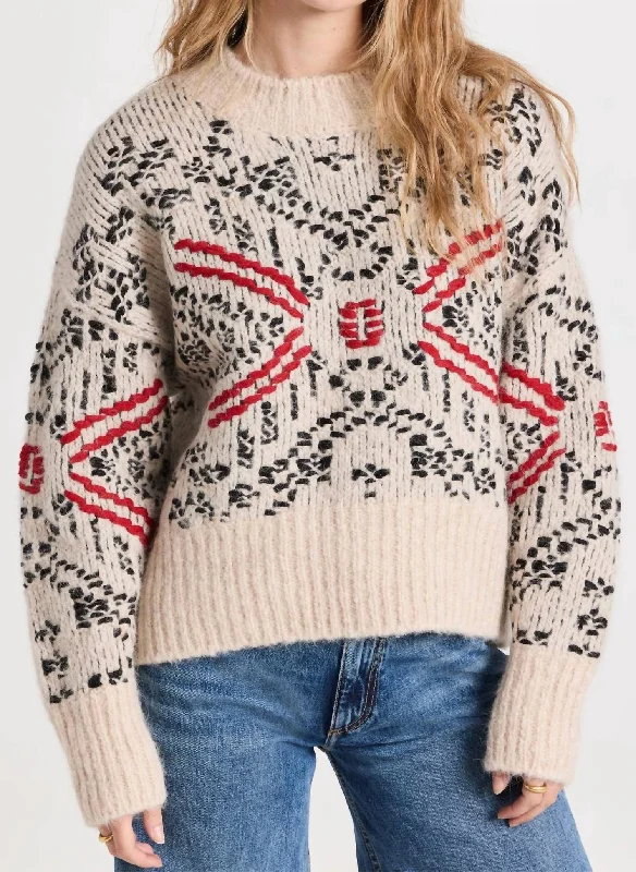 A - Line Women's Merino Wool Sweater Dresses in Classic StylesStella Crew Sweater In Oatmeal Multi