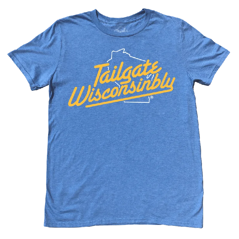 Crew Neck Women T Shirt with a Timeless DesignHeather Royal Tailgate Wisconsinbly T-Shirt Crew Neck Women T Shirt with a Timeless DesignHeather Royal Tailgate Wisconsinbly T-Shirt