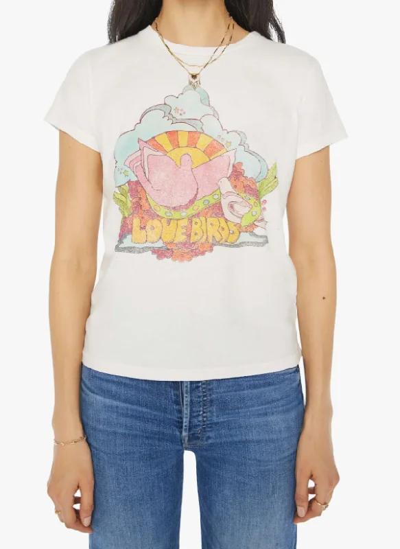 V - Neck Women T Shirt to Enhance the NecklineMOTHER THE BOXY GOODIE GOODIE