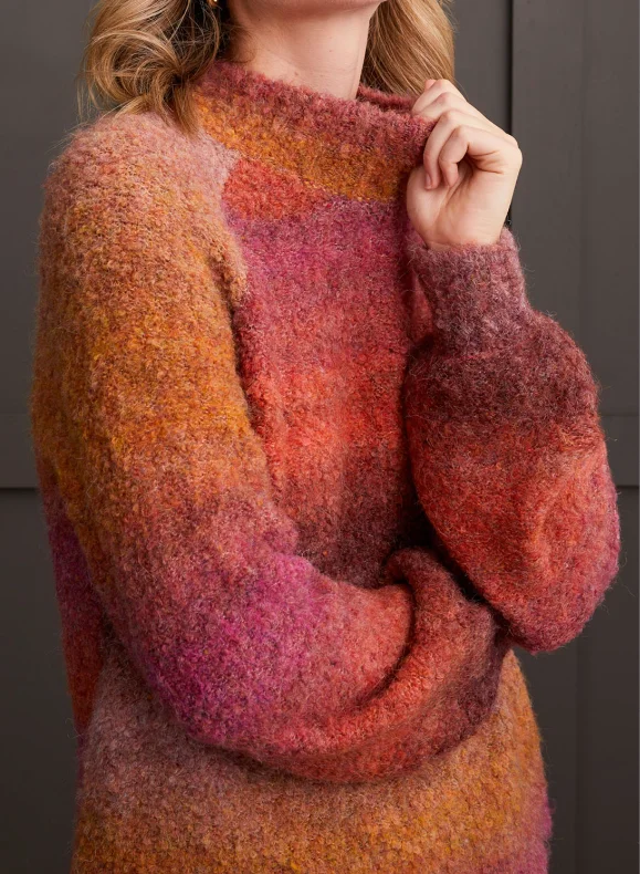 Plus Size Women's Button - Down Sweater in Mustard Yellow for a Pop of ColorTribal Multi Color Mock Neck Sweater Plus Size Women's Button - Down Sweater in Mustard Yellow for a Pop of ColorTribal Multi Color Mock Neck Sweater