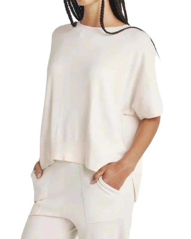 Plus Size Women's Striped Cotton - Blend Sweater in Navy and White for a Nautical ThemeVeronica Tunic Sweater In Moonstone Plus Size Women's Striped Cotton - Blend Sweater in Navy and White for a Nautical ThemeVeronica Tunic Sweater In Moonstone