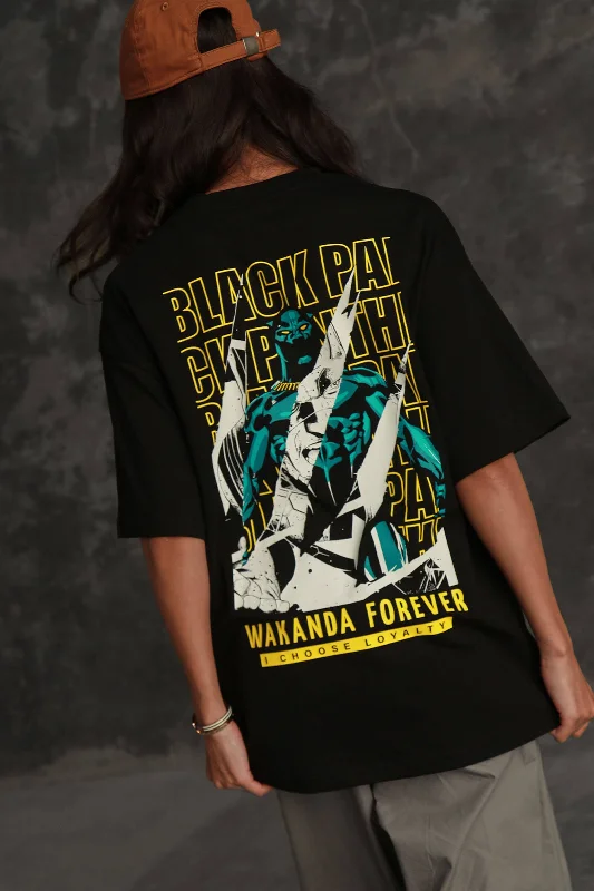 Long Sleeve Women T Shirt for Cooler WeatherWakanda Forever Oversized T-shirt