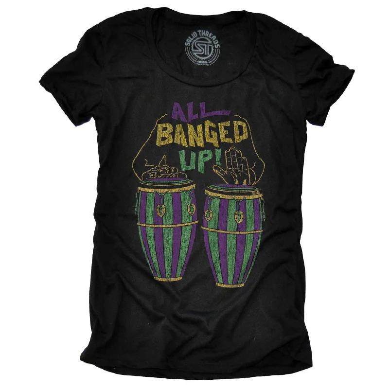 Puff Sleeve Women T Shirt for a Fashion - Forward LookWomen's All Banged Up T-shirt
