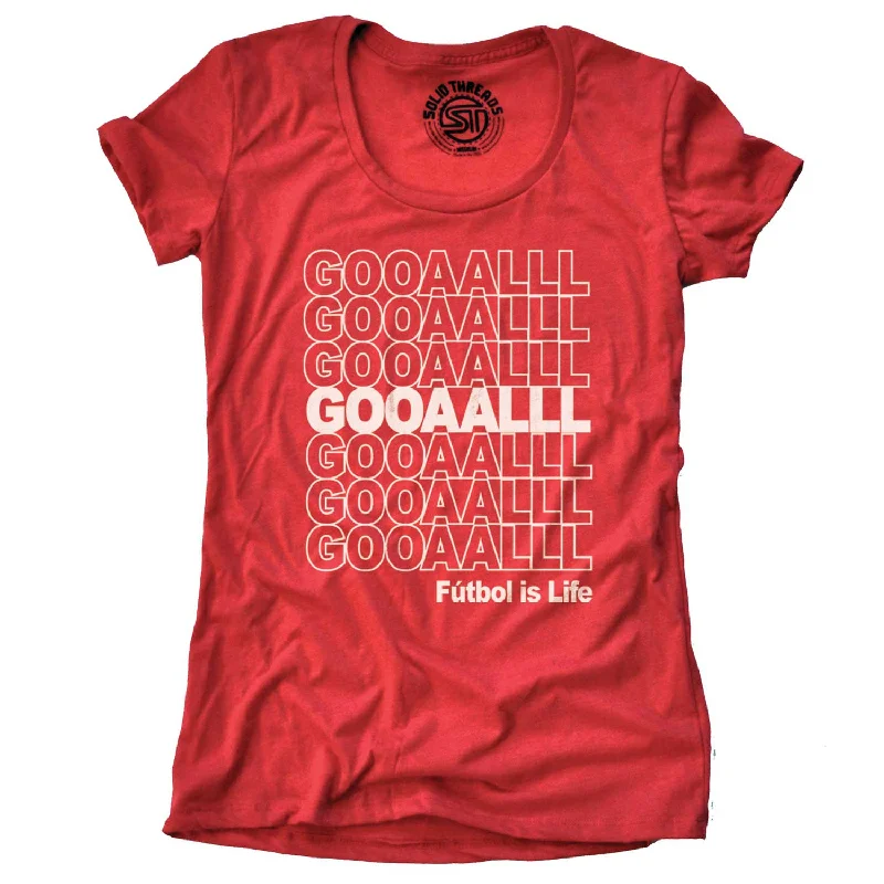 Embroidered Women T Shirt with Intricate DetailsWomen's Goaalll T-shirt