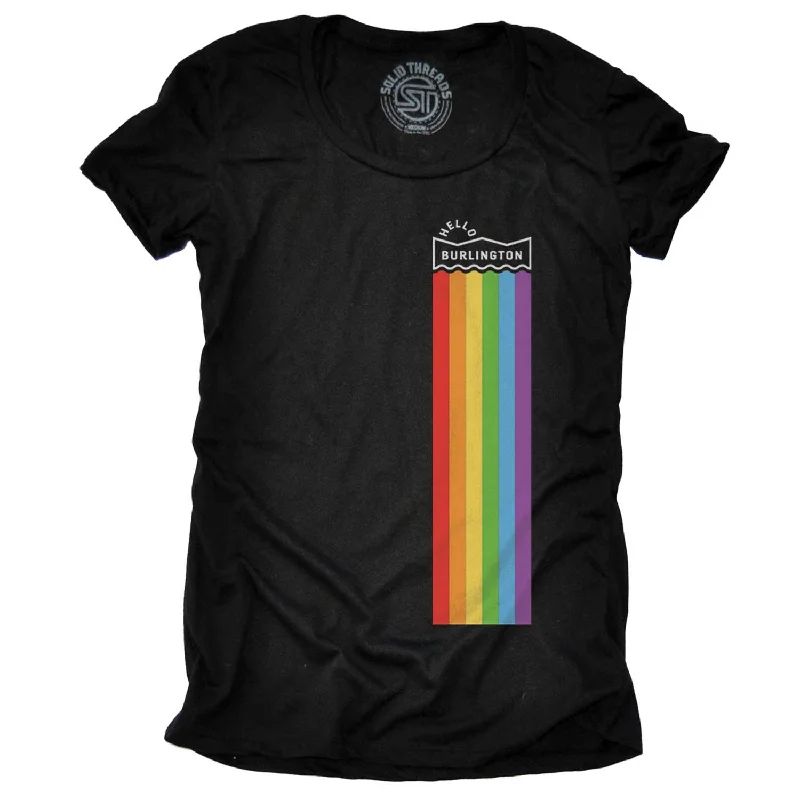 Plus Size Women T Shirt for a Comfortable and Flattering FitWomen's Hello Burlington T-shirt | Supports Vermont Pride Plus Size Women T Shirt for a Comfortable and Flattering FitWomen's Hello Burlington T-shirt | Supports Vermont Pride